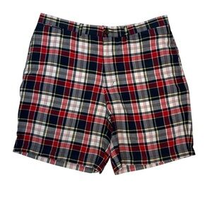 Lands’ End Men’s Plaid Shorts Size‎ 38 Preppy Coastal Madras Style 8” inseam